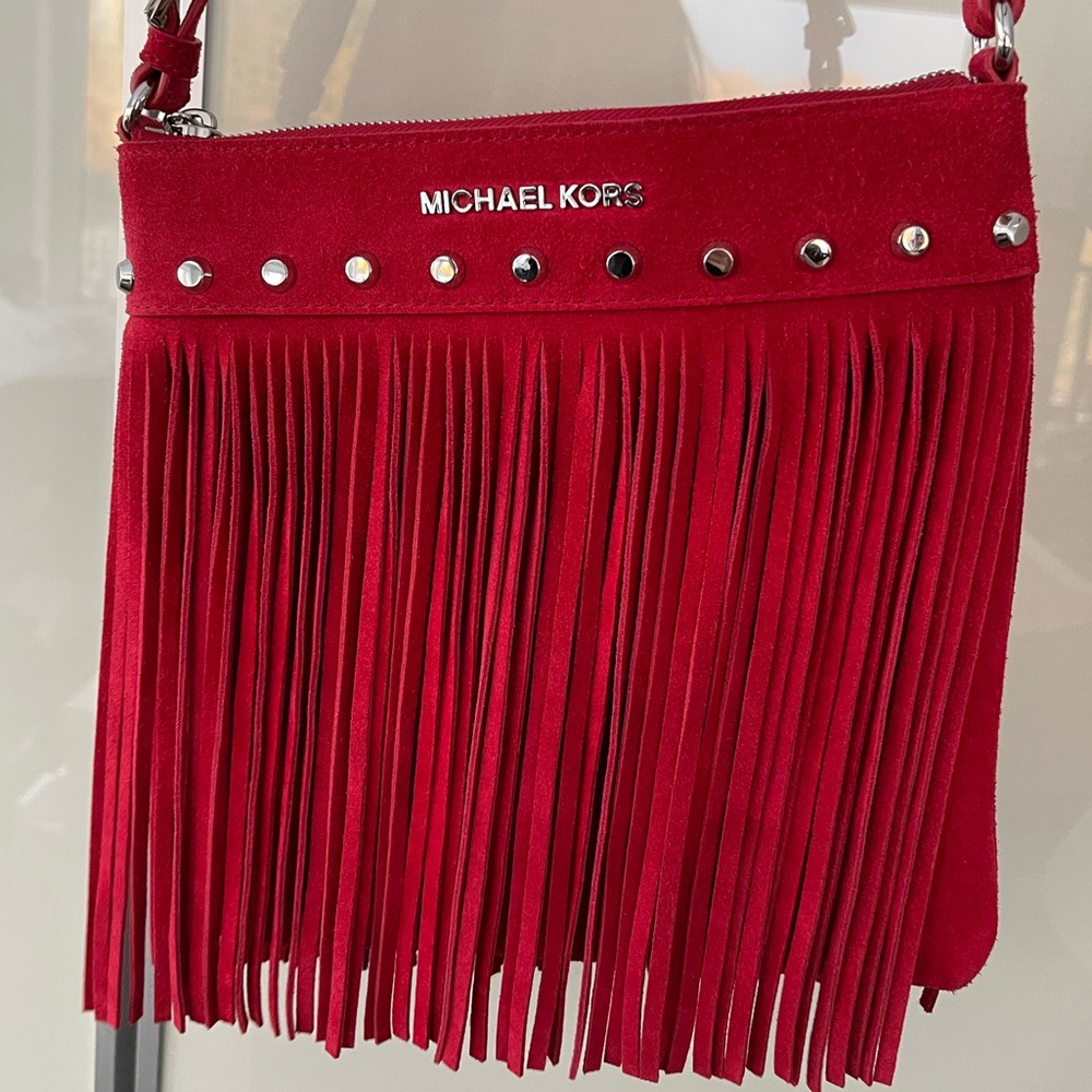 Michael Kors leather/suede crossbody